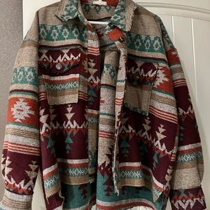 LA MIEL Geometric Knit Cardigan